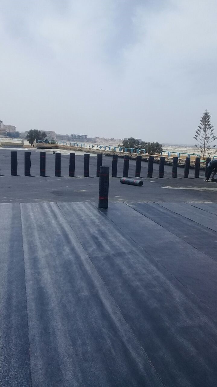 Roof and concrete insulation works - Marshal Ahmed Badawy Hotel in Matrouh